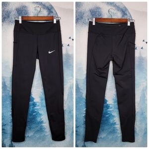 Nike Power Tight Fit Athletic Running Tights Black Women's XS